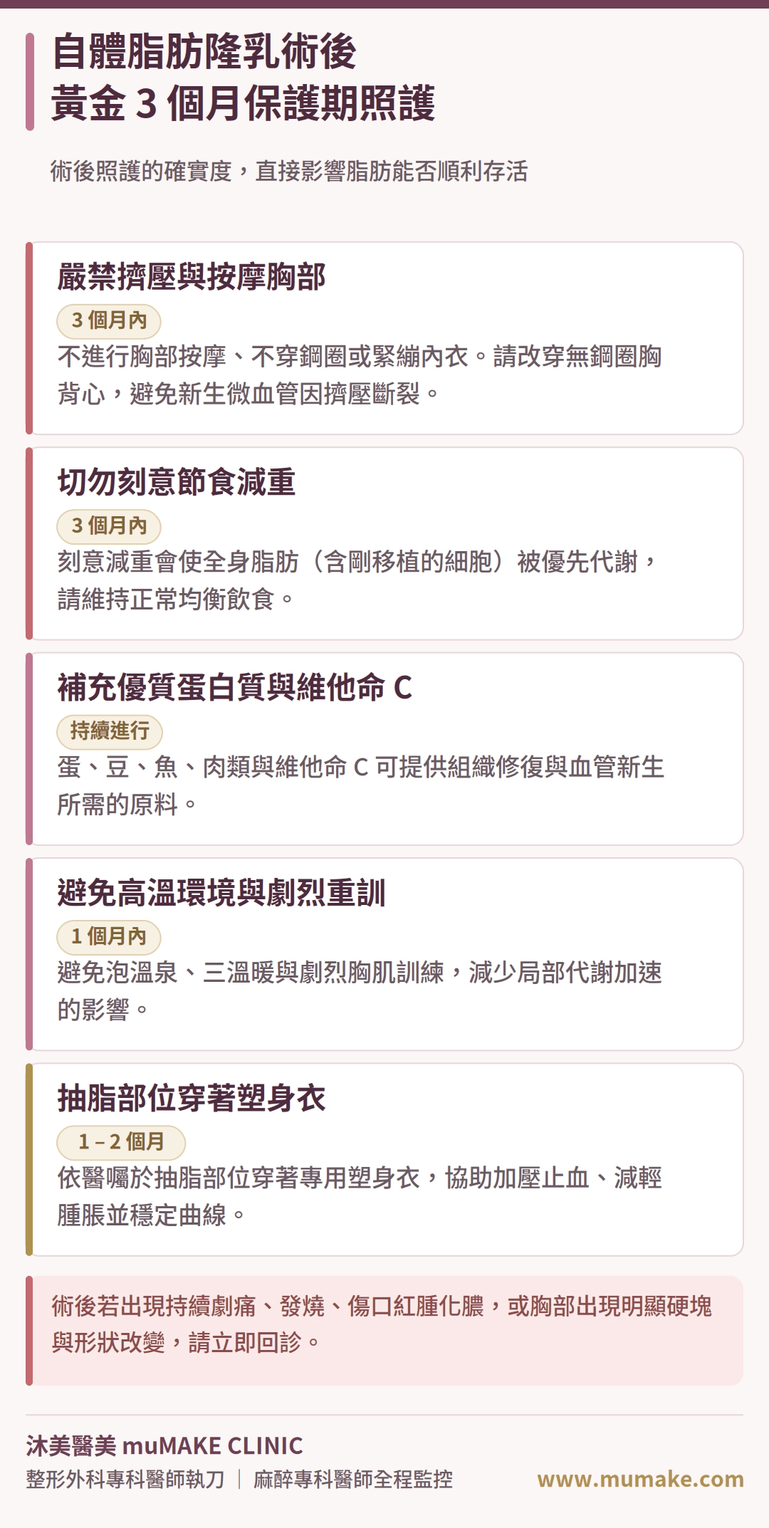 自體脂肪隆乳的術後保養與黃金照護